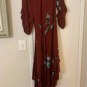 Gorgeous Joie high-low silk wrap dress